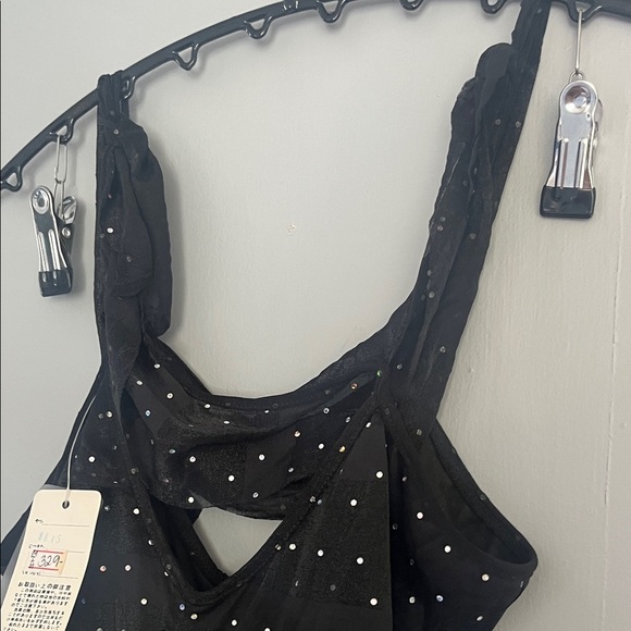 Black Asymmetrical Sparkly Dress - Picture 4 of 9